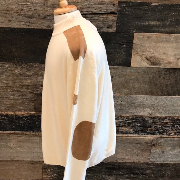 NEW Bugatchi Uomo Wool Sweater with Suede Detail - Picture 4 of 9